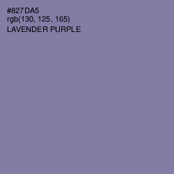 #827DA5 - Lavender Purple Color Image