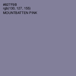 #827F9B - Mountbatten Pink Color Image