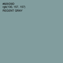 #829D9D - Regent Gray Color Image