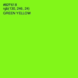 #82F618 - Green Yellow Color Image
