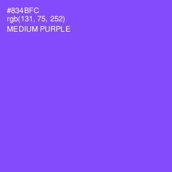 #834BFC - Medium Purple Color Image