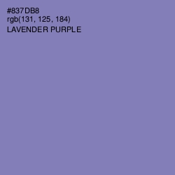 #837DB8 - Lavender Purple Color Image