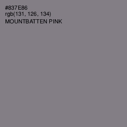 #837E86 - Mountbatten Pink Color Image