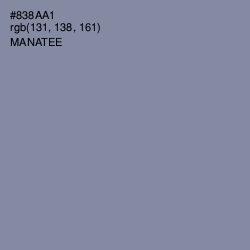 #838AA1 - Manatee Color Image
