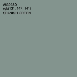#83938D - Spanish Green Color Image
