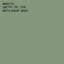 #83977C - Battleship Gray Color Image