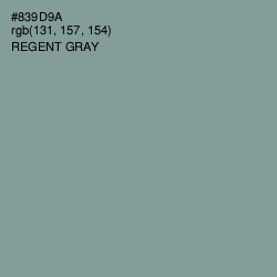#839D9A - Regent Gray Color Image