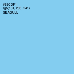 #83CDF1 - Seagull Color Image