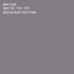 #847C83 - Mountbatten Pink Color Image