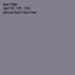 #847D8B - Mountbatten Pink Color Image