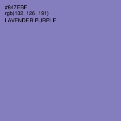 #847EBF - Lavender Purple Color Image