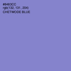 #8483CC - Chetwode Blue Color Image