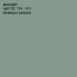 #849A8D - Spanish Green Color Image