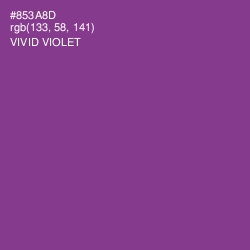 #853A8D - Vivid Violet Color Image