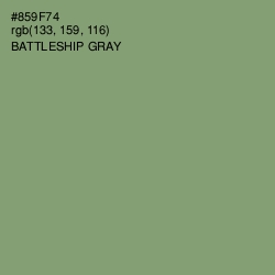 #859F74 - Battleship Gray Color Image