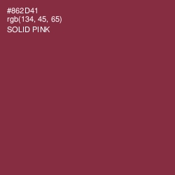 #862D41 - Solid Pink Color Image