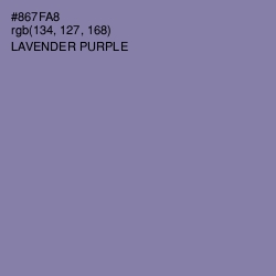 #867FA8 - Lavender Purple Color Image