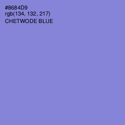 #8684D9 - Chetwode Blue Color Image