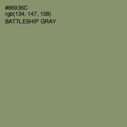 #86936C - Battleship Gray Color Image