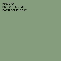 #869D7D - Battleship Gray Color Image