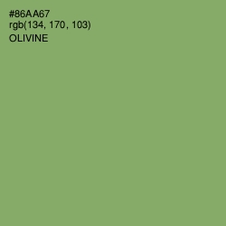 #86AA67 - Olivine Color Image