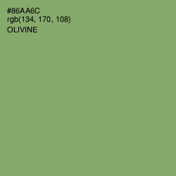 #86AA6C - Olivine Color Image