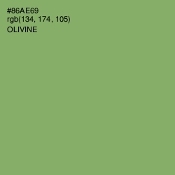 #86AE69 - Olivine Color Image
