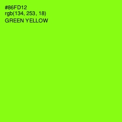 #86FD12 - Green Yellow Color Image