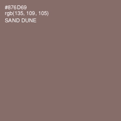 #876D69 - Sand Dune Color Image