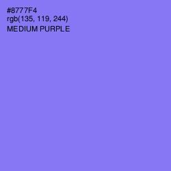#8777F4 - Medium Purple Color Image