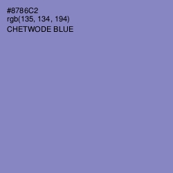 #8786C2 - Chetwode Blue Color Image