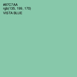 #87C7AA - Vista Blue Color Image