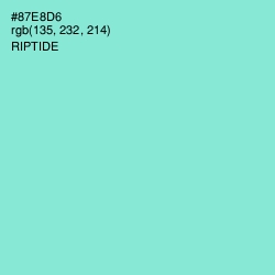#87E8D6 - Riptide Color Image