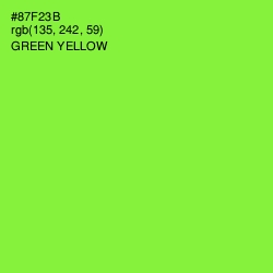 #87F23B - Green Yellow Color Image