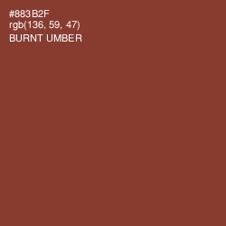 #883B2F - Burnt Umber Color Image