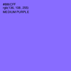 #886CFF - Medium Purple Color Image