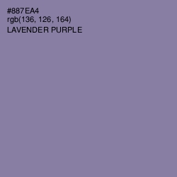 #887EA4 - Lavender Purple Color Image