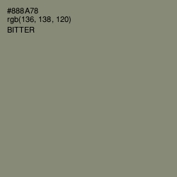 #888A78 - Bitter Color Image