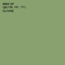 #88A16F - Olivine Color Image