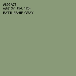 #899A78 - Battleship Gray Color Image