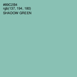 #89C2B4 - Shadow Green Color Image