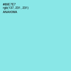 #89E7E7 - Anakiwa Color Image