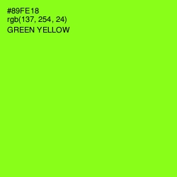 #89FE18 - Green Yellow Color Image