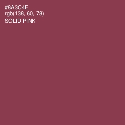 #8A3C4E - Solid Pink Color Image