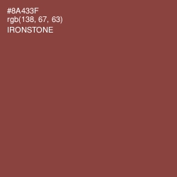 #8A433F - Ironstone Color Image