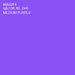 #8A52F4 - Medium Purple Color Image
