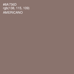 #8A736D - Americano Color Image