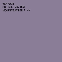 #8A7D98 - Mountbatten Pink Color Image