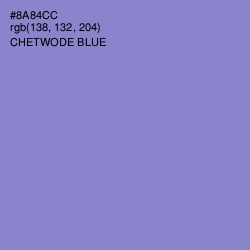 #8A84CC - Chetwode Blue Color Image