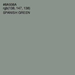 #8A938A - Spanish Green Color Image
